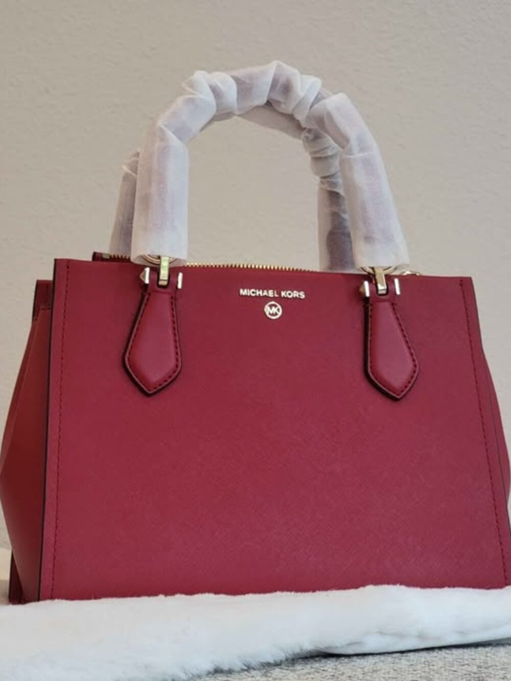 NEW Michael Kors Purse / Marilyn Medium Satchel – Crimson – NWT